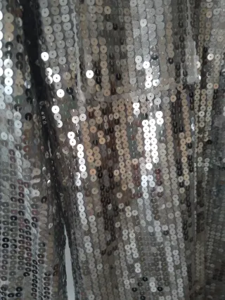 Sobrecamisa Lily Rose lentejuelas plateadas