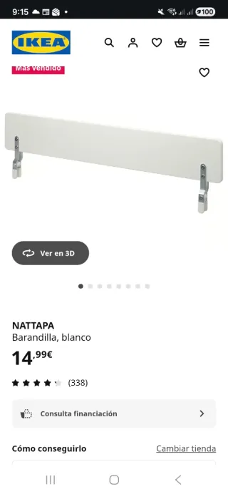 Barandilla de Cama Infantil NATTAPA