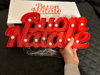 Scritta Luminosa Natale Rossa NUOVA