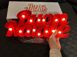 Scritta Luminosa Natale Rossa NUOVA