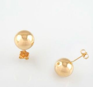 Pendientes bola oro 18k