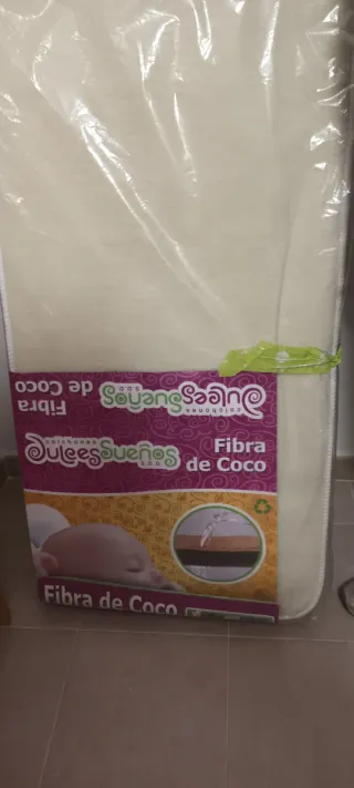 Colchón Alta calidad Cuna Fibra Coco Dulces Sueños