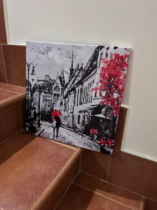 Lienzo 40x40cm Escena Urbana Euro