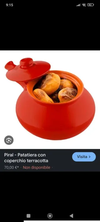 Piral Patatiera con coperchio terracotta