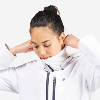 Chaqueta Impermeable Cortavientos Mujer Sailing 300 Blanco