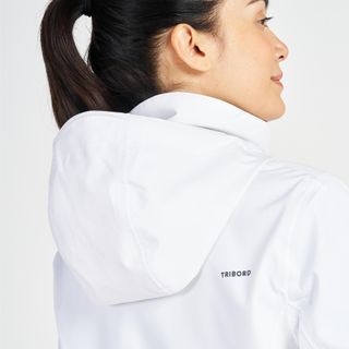 Chaqueta Impermeable Cortavientos Mujer Sailing 300 Blanco