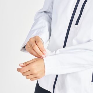 Chaqueta Impermeable Cortavientos Mujer Sailing 300 Blanco