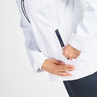 Chaqueta Impermeable Cortavientos Mujer Sailing 300 Blanco