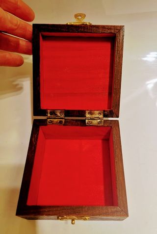 4x Cofanetti Legno Decorati Fiori Fatti a Mano