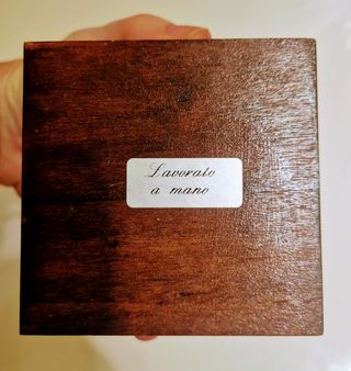 4x Cofanetti Legno Decorati Fiori Fatti a Mano