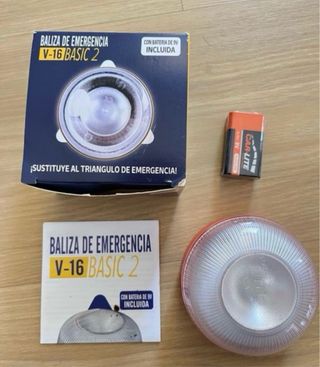 Baliza V16 Emergencia con Batería 9V