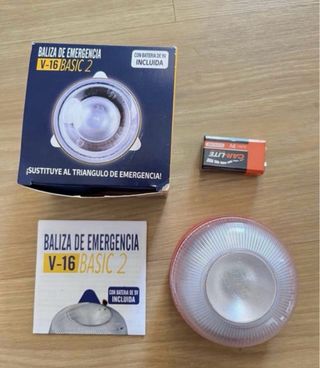 Baliza V16 Emergencia con Batería 9V