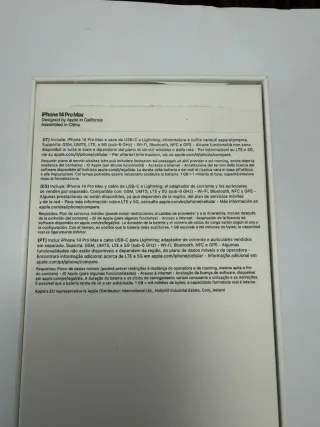 Caja iPhone 14 Pro Max 256 GB