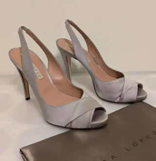 Zapatos Pura López mod. Corinne color perla 38 1/2