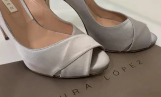 Zapatos Pura López mod. Corinne color perla 38 1/2