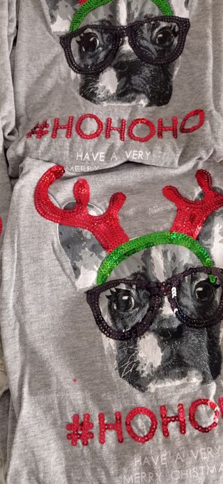 Camiseta Navidad Perro con Lentejuelas