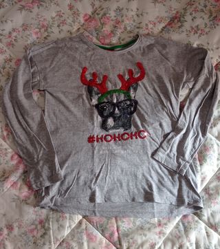 Camiseta Navidad Perro con Lentejuelas