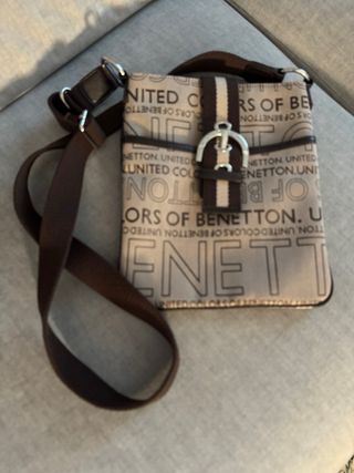 Borsa Benetton Unisex Beige/Marrone