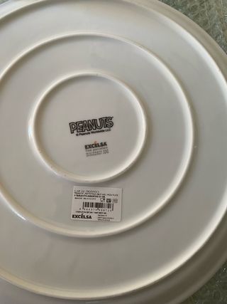 Vajilla Excelsa Snoopy Roja y Turquesa