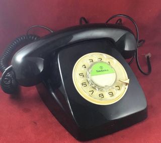 Teléfono Antiguo Heraldo Citesa Negro 1969 CTNE