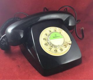 Teléfono Antiguo Heraldo Citesa Negro 1969 CTNE