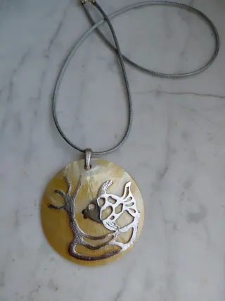 Ciondolo Madreperla e Argento 925 Pesce