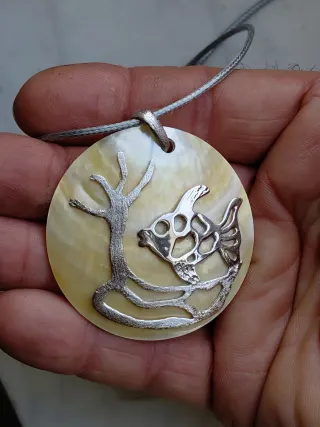 Ciondolo Madreperla e Argento 925 Pesce