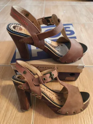 Sandalias Gioseppo Mujer Marrones de Piel.