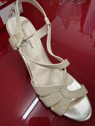 Zapatos de fiesta Di Fontana dorados talla 39