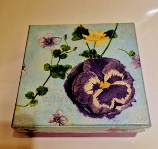 Coppia scatole Natale decoupage a mano