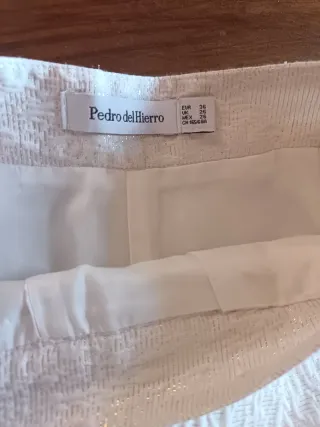 Pedro del Hierro Pantalón Blanco Talla 36
