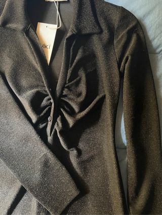 Vestito nero brillantinato elasticizzato