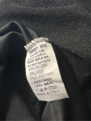 Vestito nero brillantinato elasticizzato