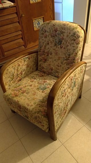 Poltrona vintage floreale