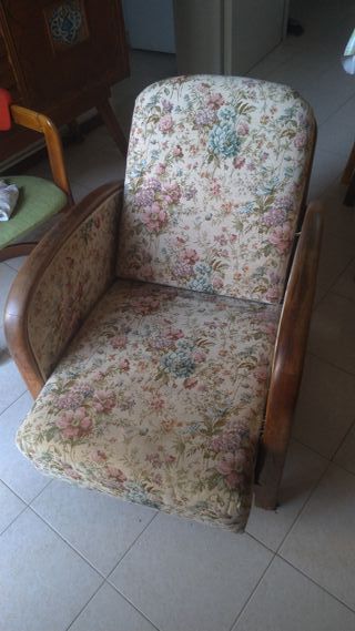 Poltrona vintage floreale