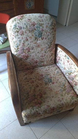 Poltrona vintage floreale