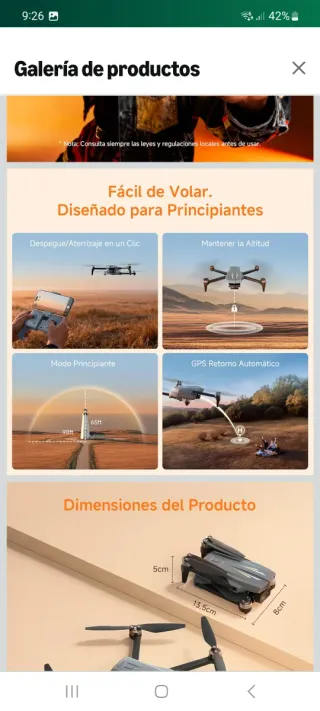 Dron con Cámara y GPS. Precio en Amazon de 160.