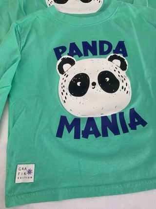 Camisetas Panda gemelos 3-4 años