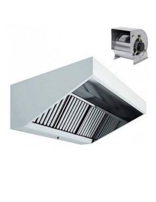 Campana extractora mural acero perfil bajo