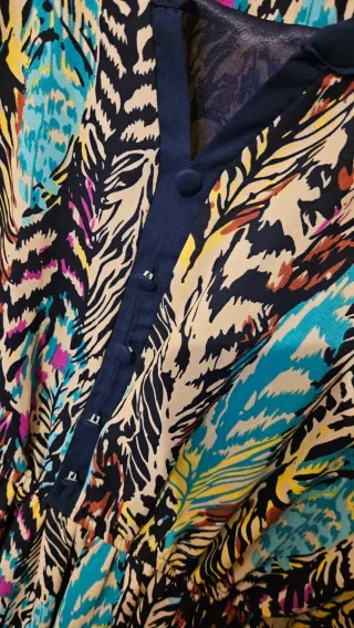 Vestido manga larga estampado