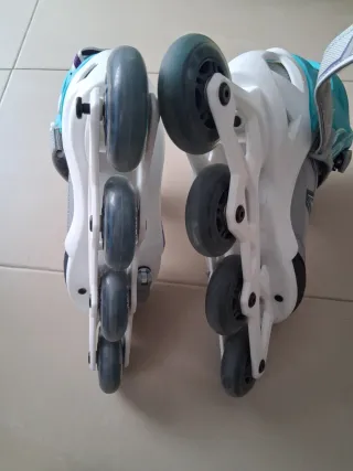 Patines en línea Oxelo grises y turquesa re