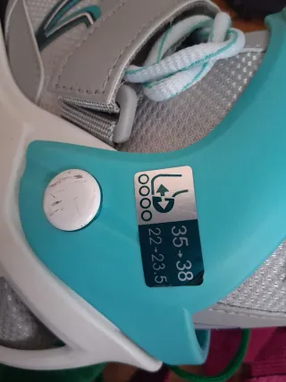 Patines en línea Oxelo grises y turquesa re