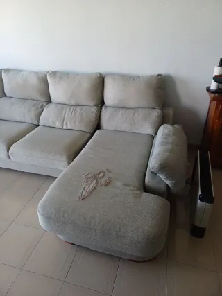 Sofá chaise longue modular gris