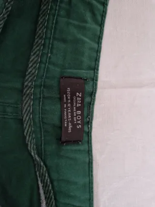 Pantaloni chino verdi per bambini