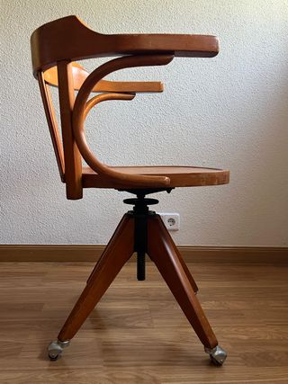Sedia da ufficio vintage Thonet regolabile