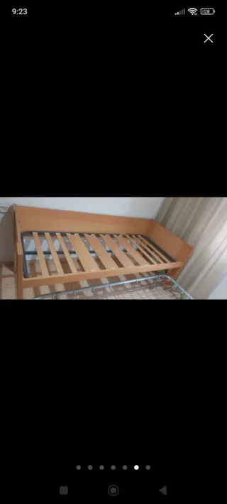 Cama nido 200x90 madera y metal