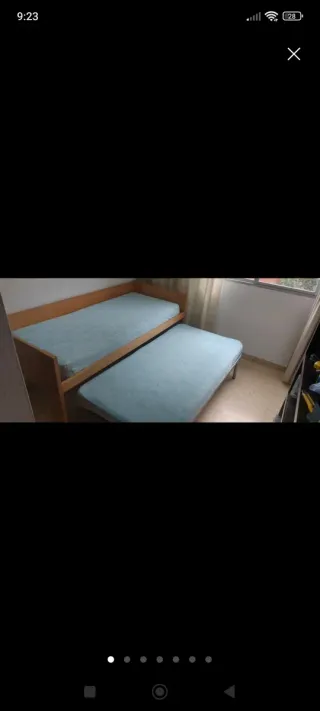 Cama nido 200x90 madera y metal