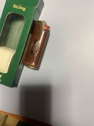 Roaring porta accendino in cuoio anni '80 misur MX