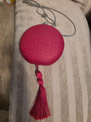 Bolso bombonera fiesta rojo.