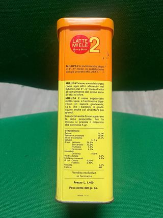 Milupa Nektarmil 2 confezioni latta anni '70